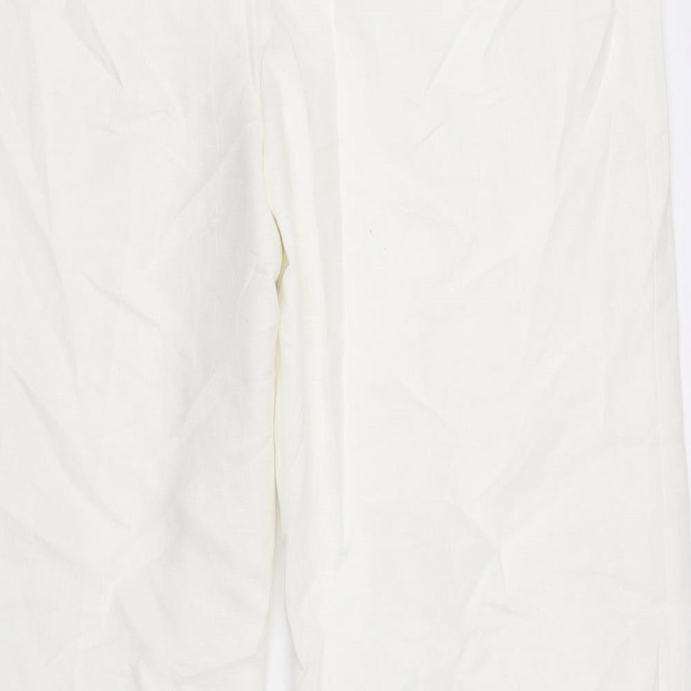 Marks & Spencer Womens White   Trousers  Size 18 L30 in