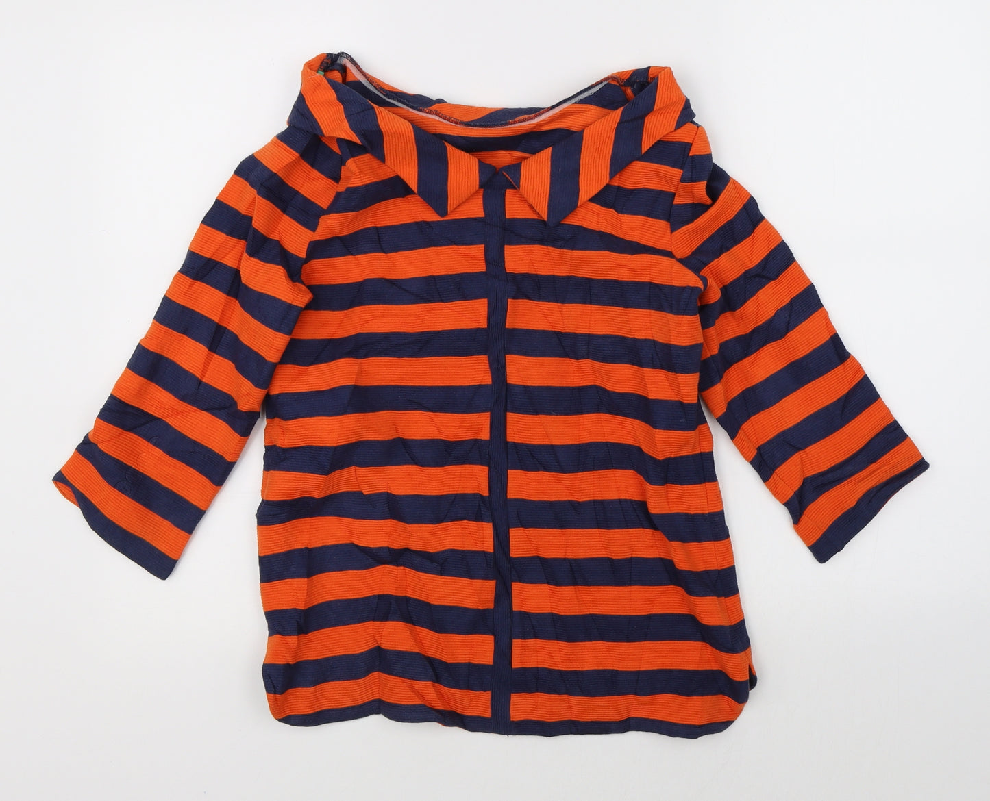 Boden Womens Orange Striped  Pullover Jumper Size 10