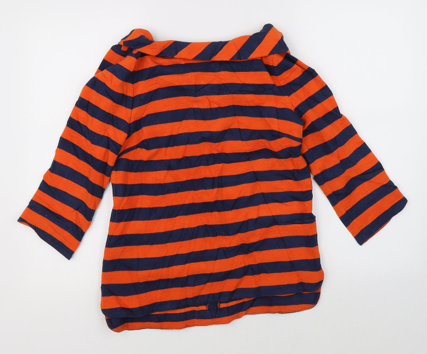 Boden Womens Orange Striped  Pullover Jumper Size 10