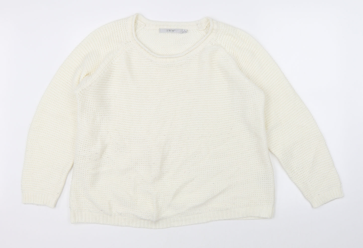 EWM Womens White   Pullover Jumper Size L