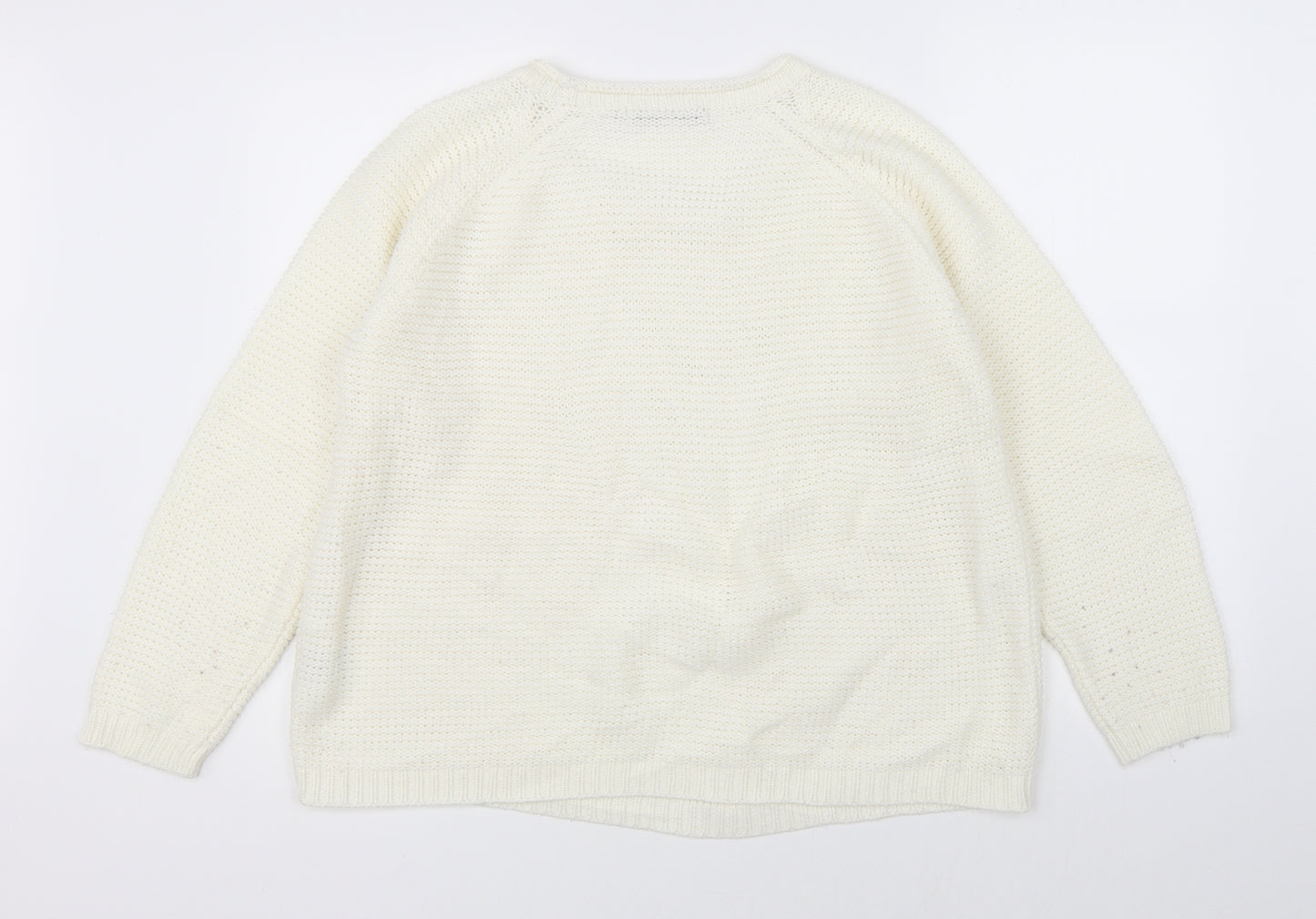 EWM Womens White   Pullover Jumper Size L