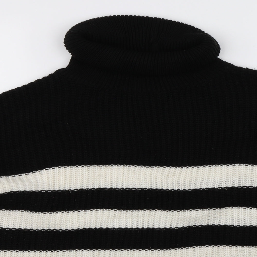 New Look Womens Black Striped  Pullover Jumper Size S