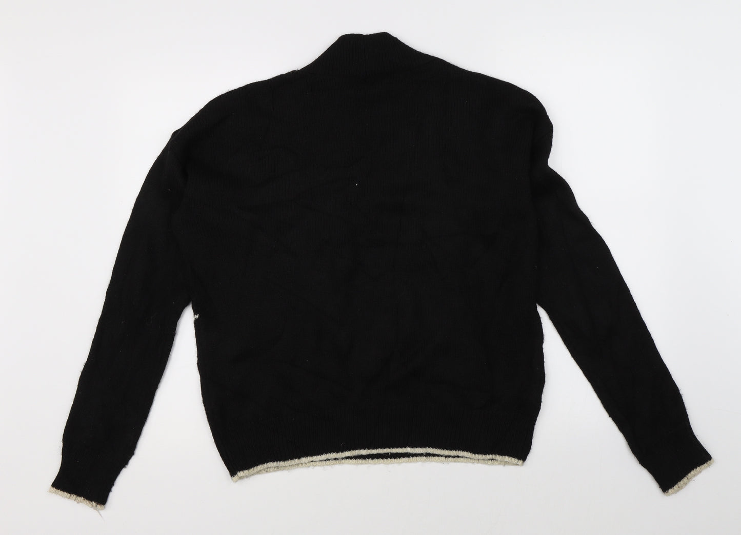 NEXT Mens Black Houndstooth  Pullover Jumper Size S