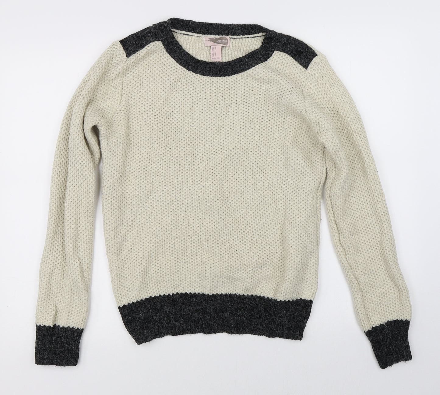 FOREVER 21 Womens Beige   Pullover Jumper Size M