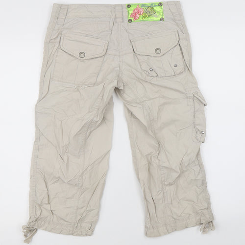 River Islang Womens Beige   Cargo Shorts Size 8