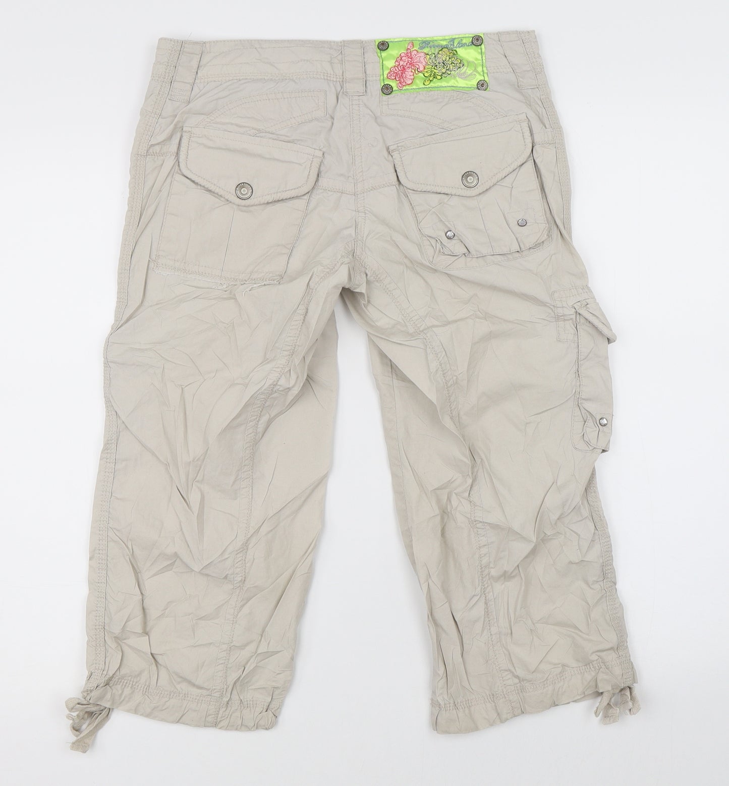 River Islang Womens Beige   Cargo Shorts Size 8
