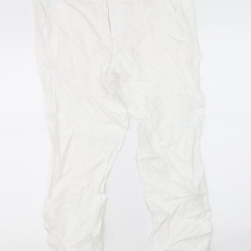 Marks & Spencers Womens White   Trousers  Size 12 L22 in