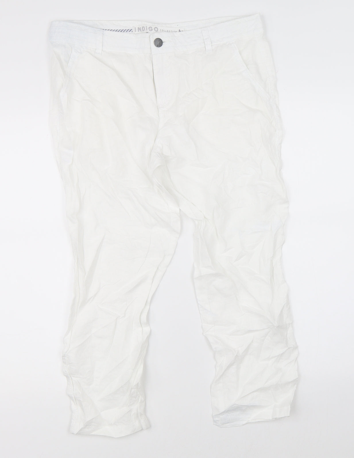 Marks & Spencers Womens White   Trousers  Size 12 L22 in