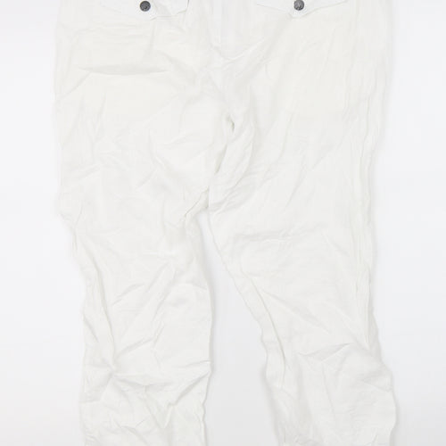 Marks & Spencers Womens White   Trousers  Size 12 L22 in
