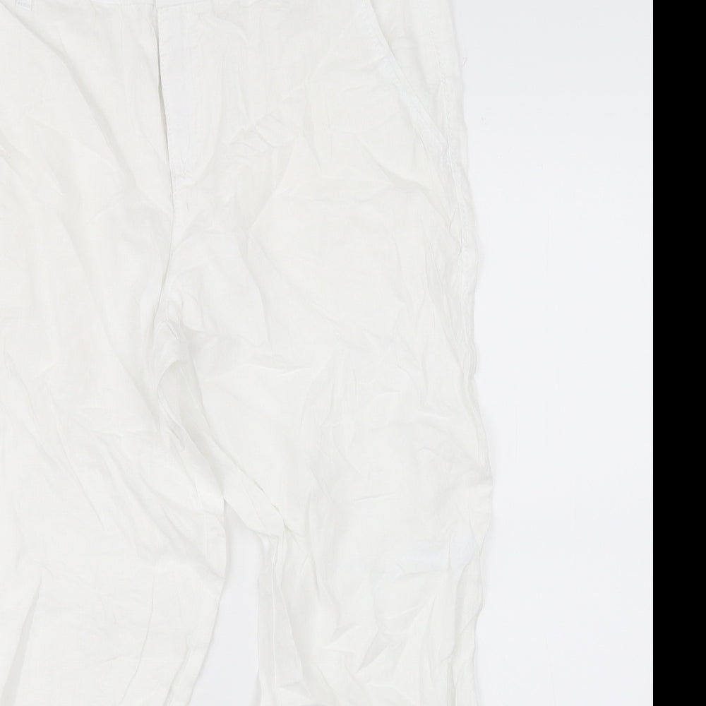 Marks & Spencers Womens White   Trousers  Size 12 L22 in