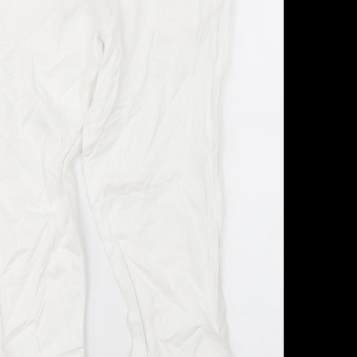 Marks & Spencers Womens White   Trousers  Size 12 L22 in