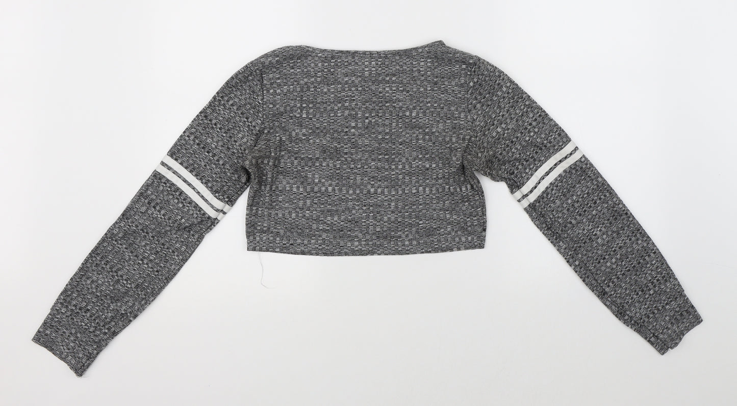 Pretty Little Thing Womens Grey   Shrug Jumper Size L