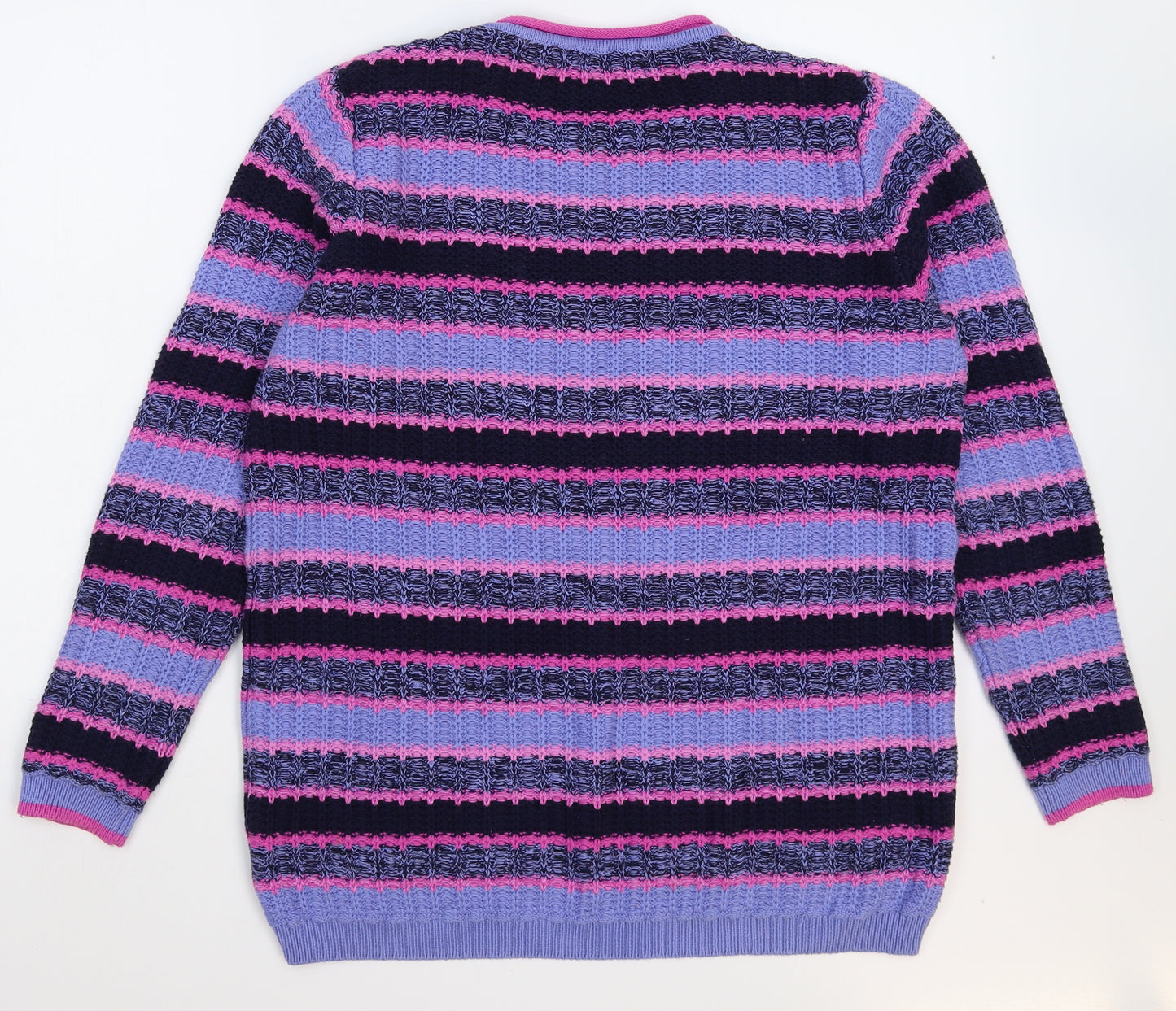 Isle Womens Multicoloured Striped Knit Pullover Jumper Size 20