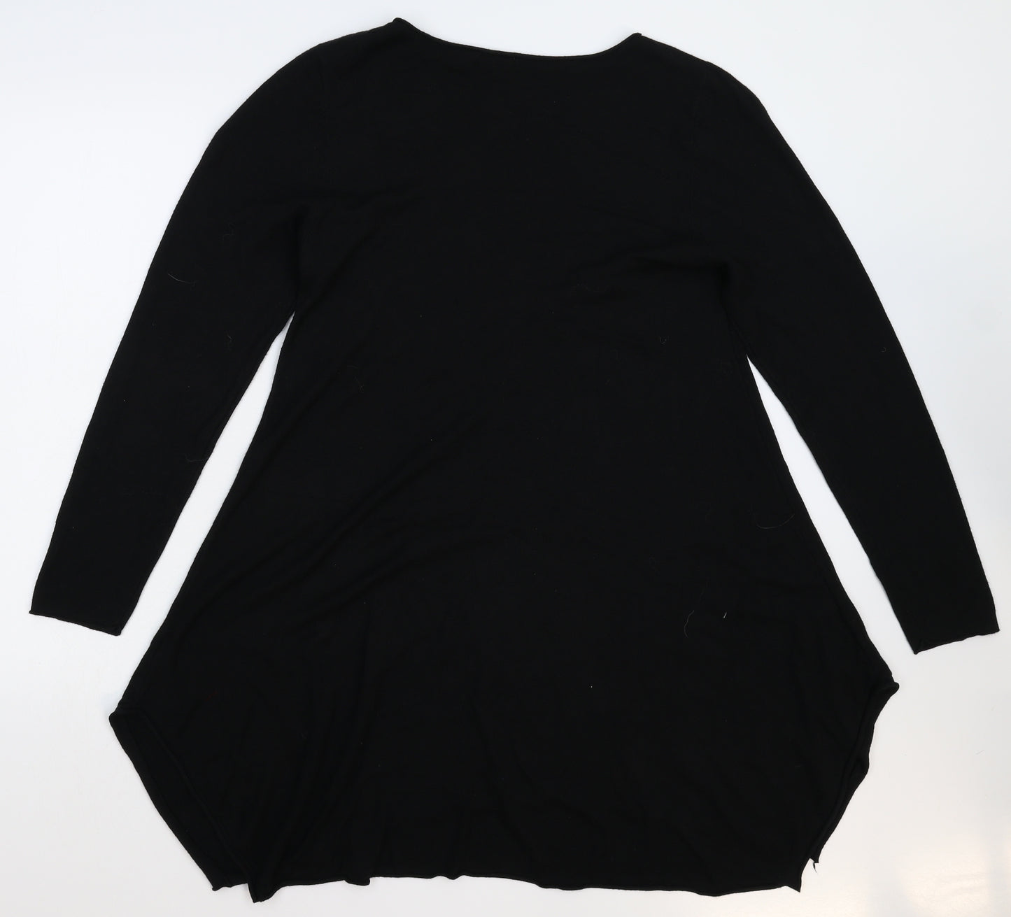 Roman Womens Black  Knit Pullover Jumper Size 14