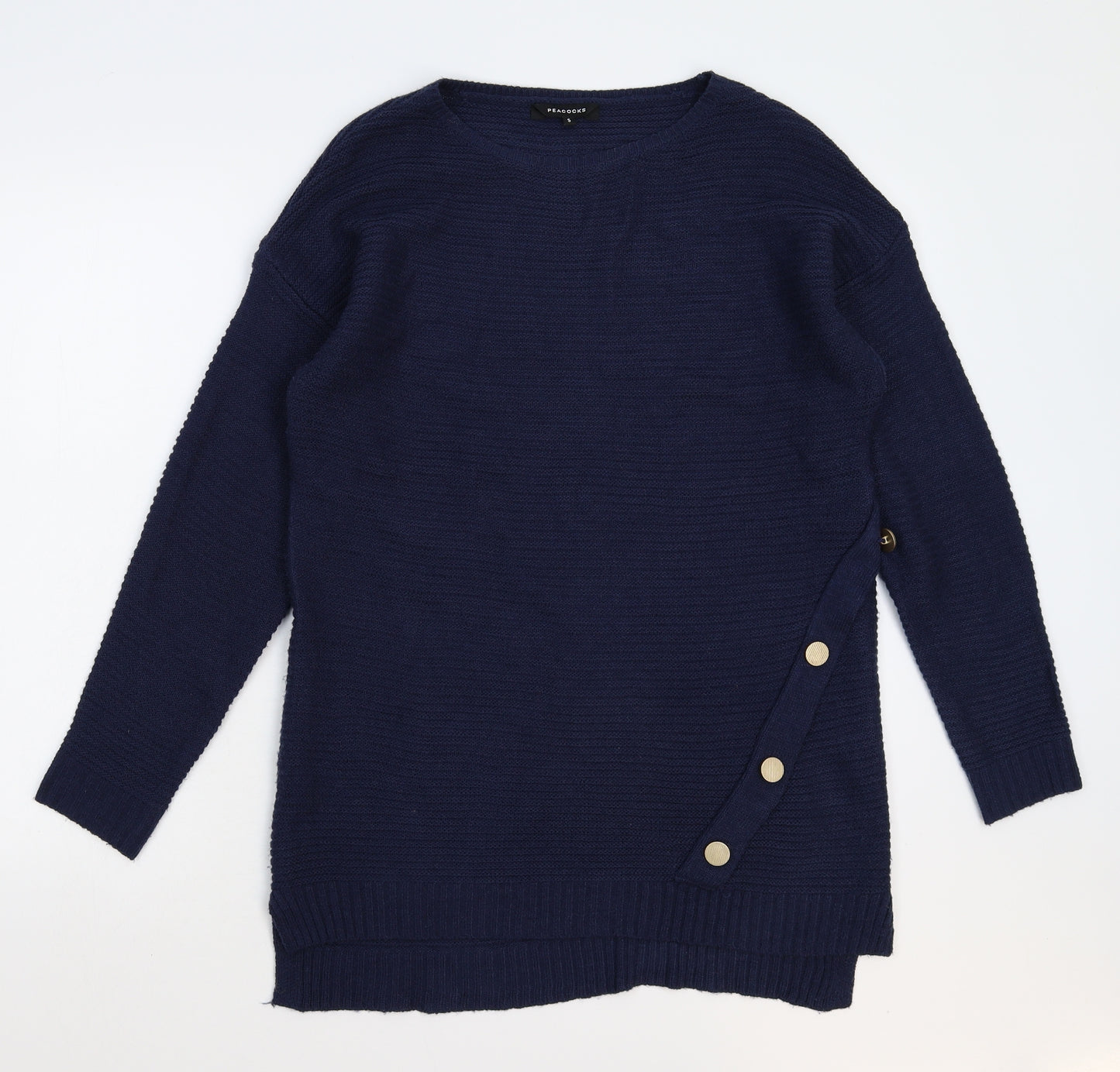 Peacocks Womens Blue  Knit Pullover Jumper Size S