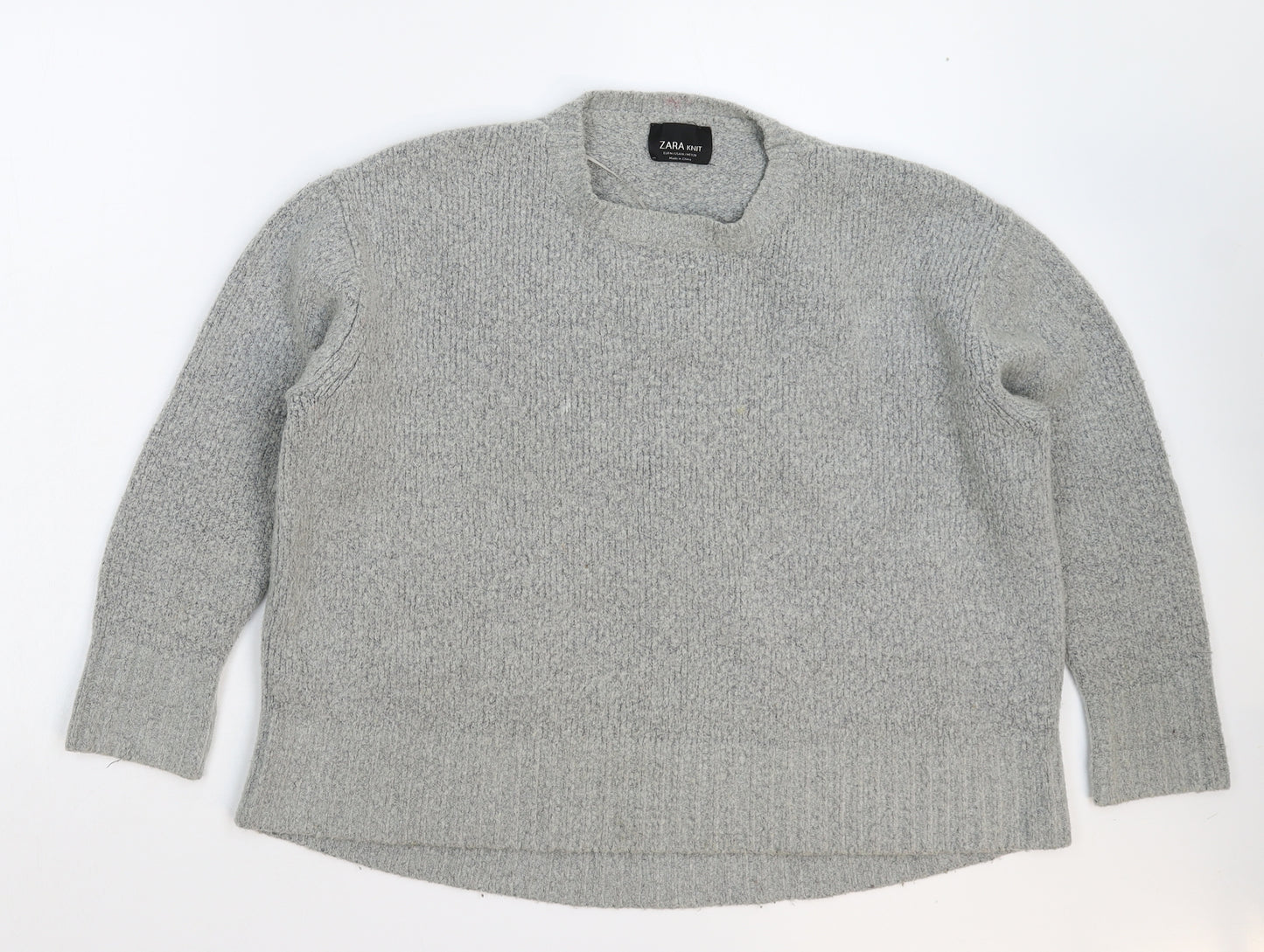 Zara Womens Grey  Knit Pullover Jumper Size M