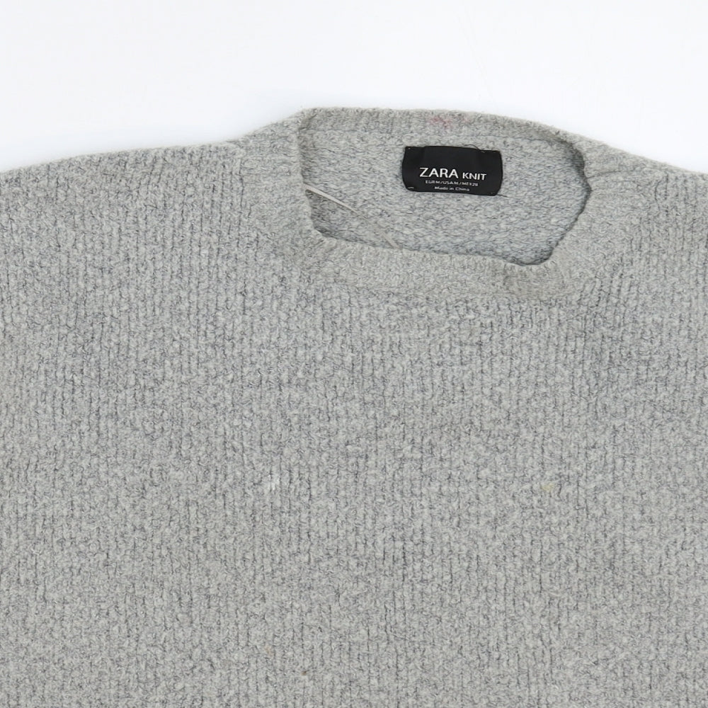 Zara Womens Grey  Knit Pullover Jumper Size M