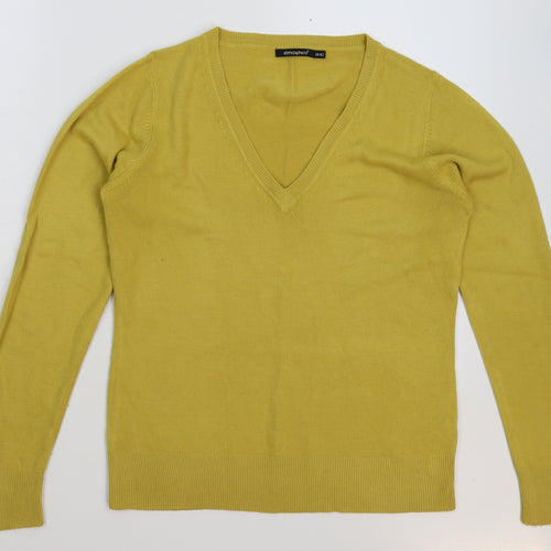 Atmosphere Womens Yellow  Knit Pullover Jumper Size 14