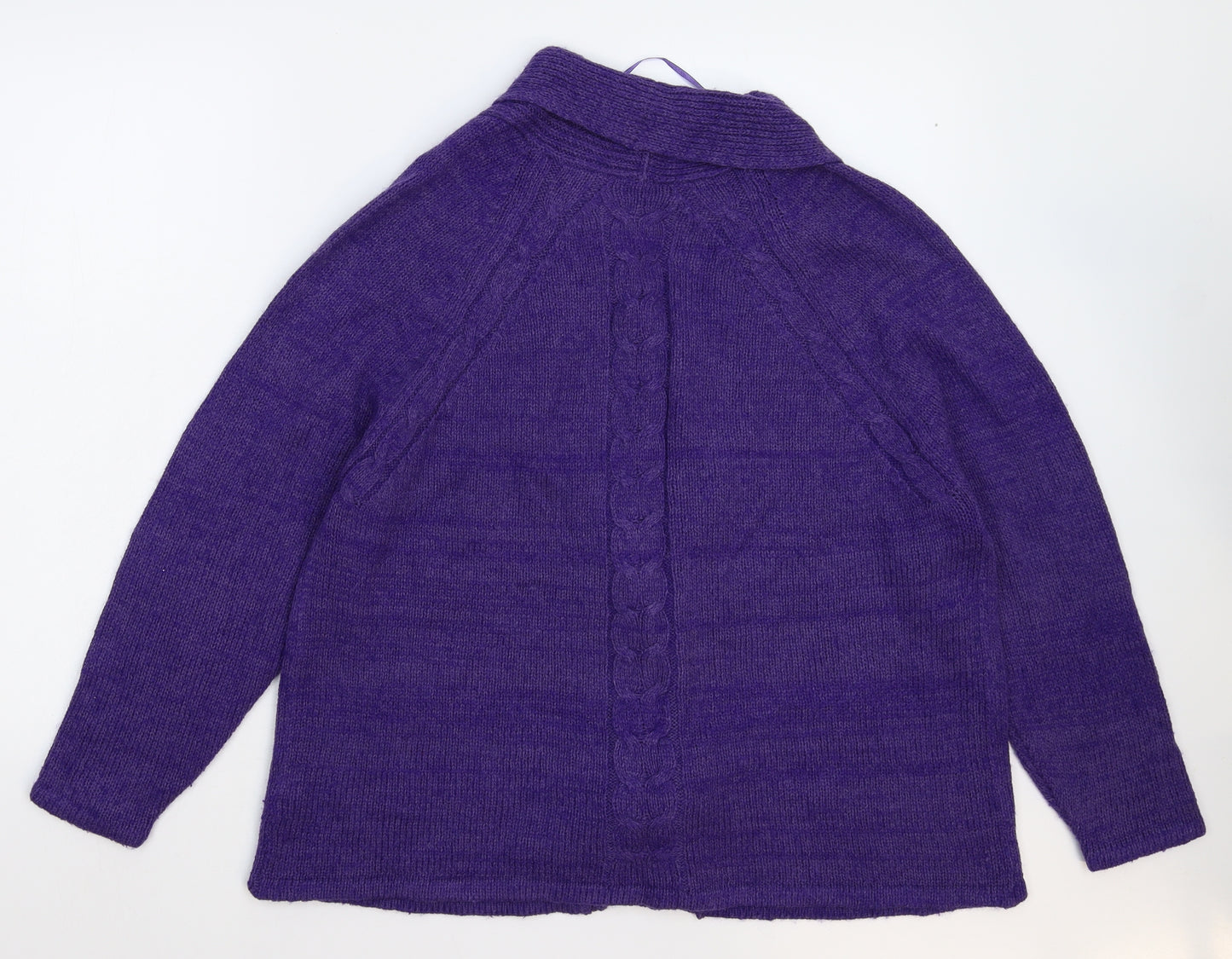 BHS Womens Purple  Knit Cardigan Jumper Size 20