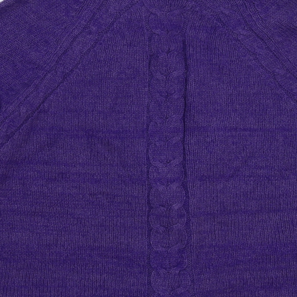 BHS Womens Purple  Knit Cardigan Jumper Size 20