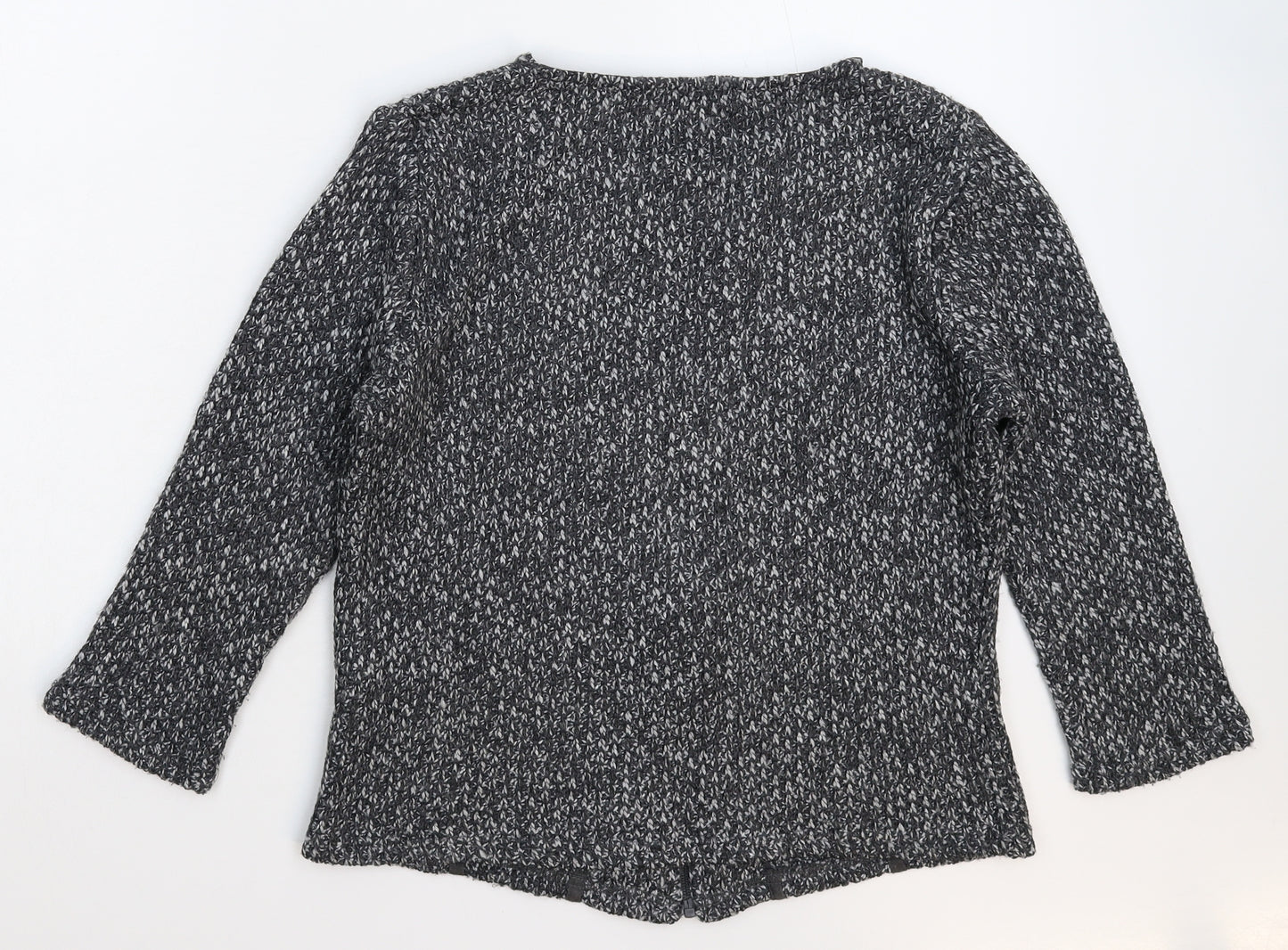 Per Una Womens Grey  Knit Cardigan Jumper Size M