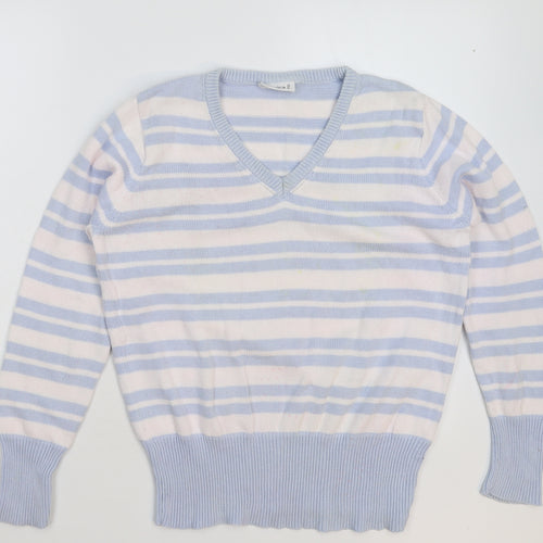 C&A Womens Multicoloured Striped Knit Pullover Jumper Size L