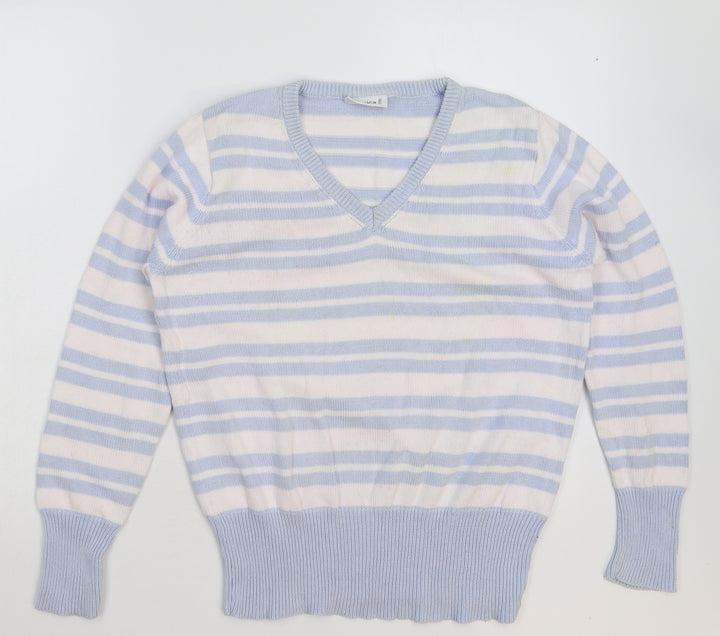 C&A Womens Multicoloured Striped Knit Pullover Jumper Size L