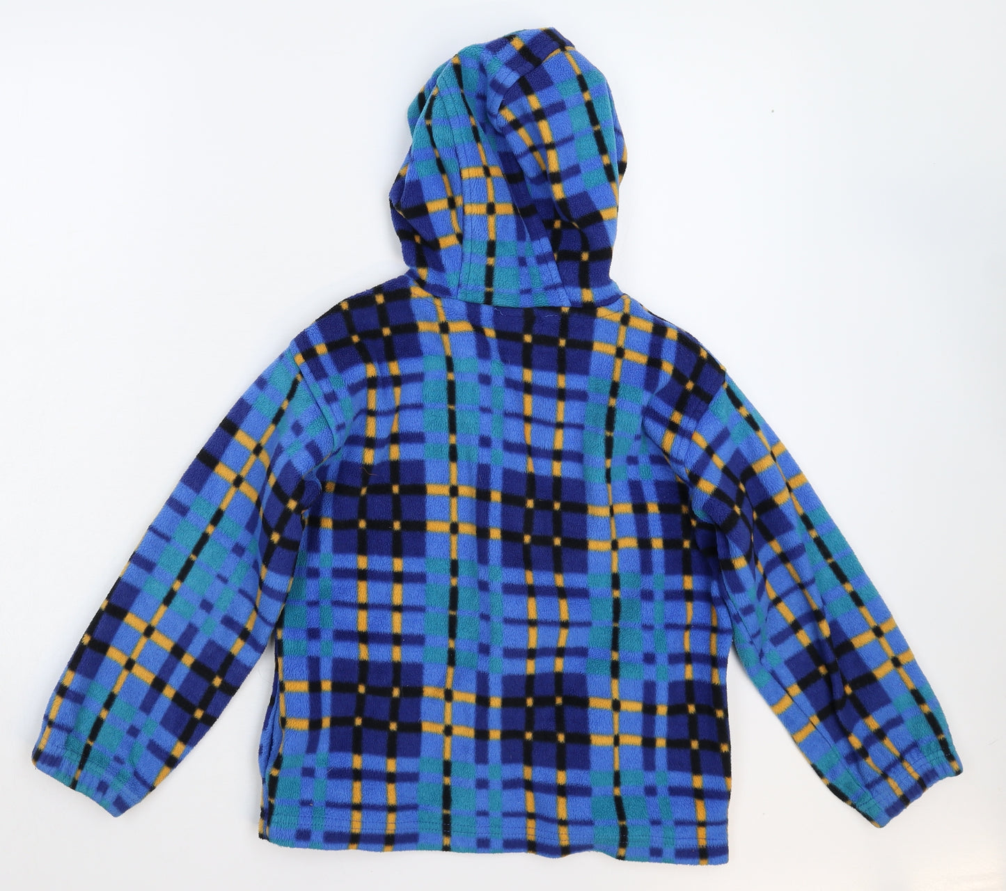 Pulcino Boys Blue Check Fleece Jacket  Size 8 Years