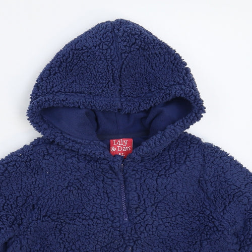 Lily & Dan Boys Blue  Fleece Jacket  Size 6-7 Years