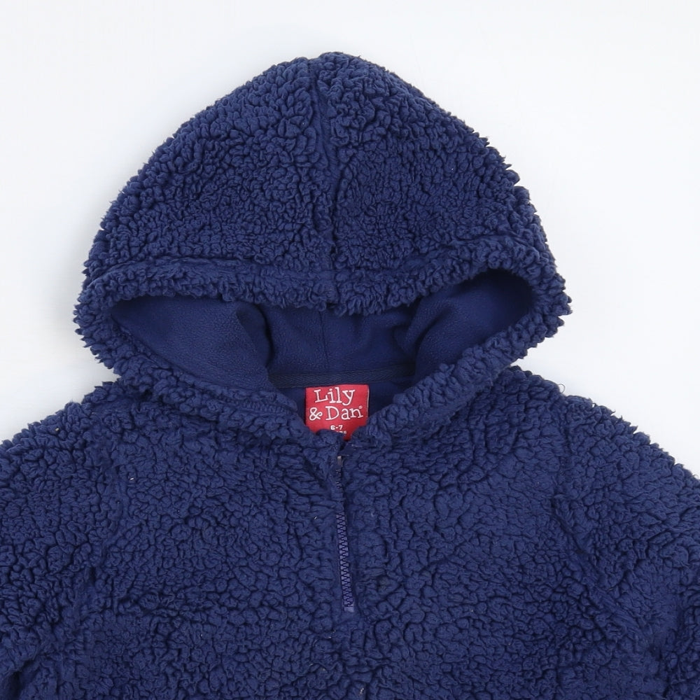 Lily & Dan Boys Blue  Fleece Jacket  Size 6-7 Years