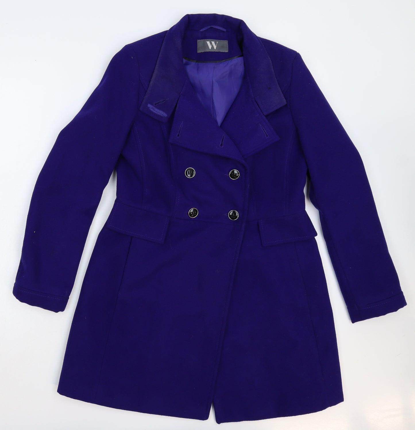 BHS Womens Blue   Pea Coat Coat Size 10