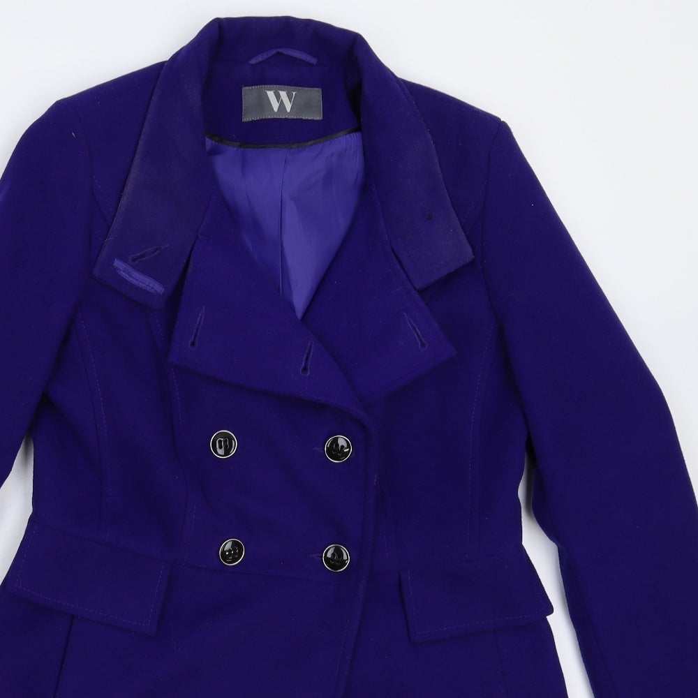 BHS Womens Blue   Pea Coat Coat Size 10