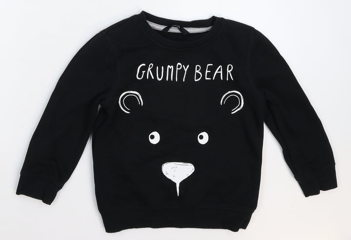 George Boys Black Pullover Sweatshirt Size 5-6 Years