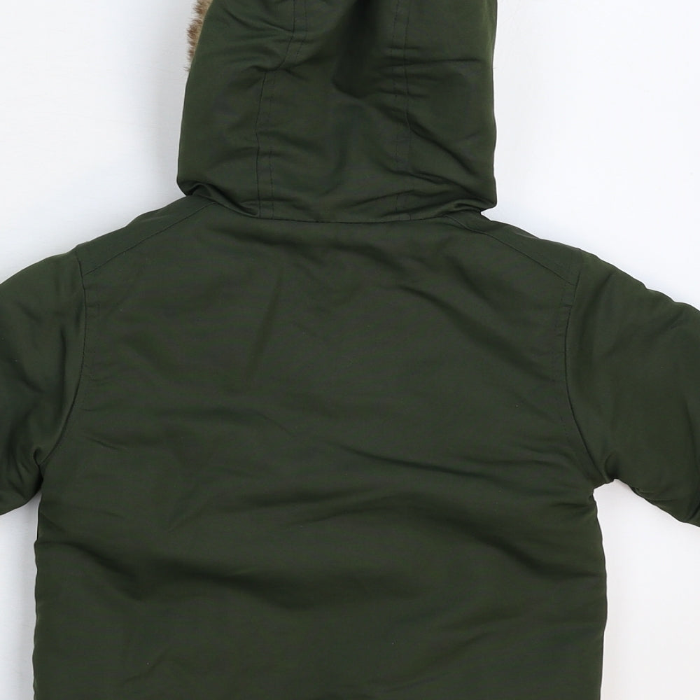 Primark Baby Green   Parka Coat Size 9-12 Months