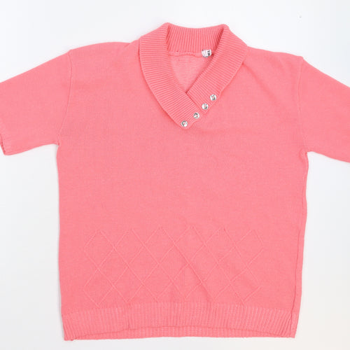 Preworn Womens Pink  Knit Pullover Jumper Size L