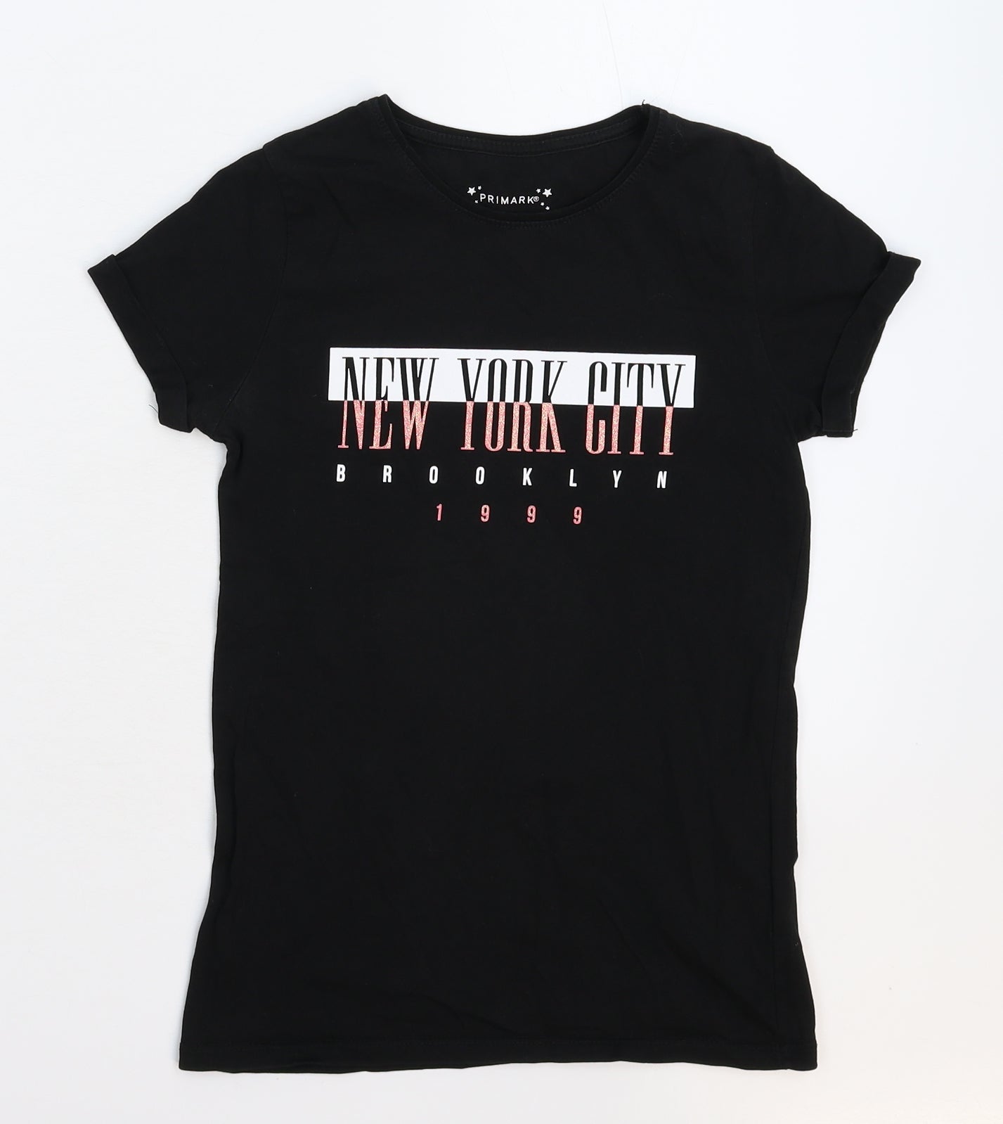 Primark Girls Black   Basic T-Shirt Size 10-11 Years