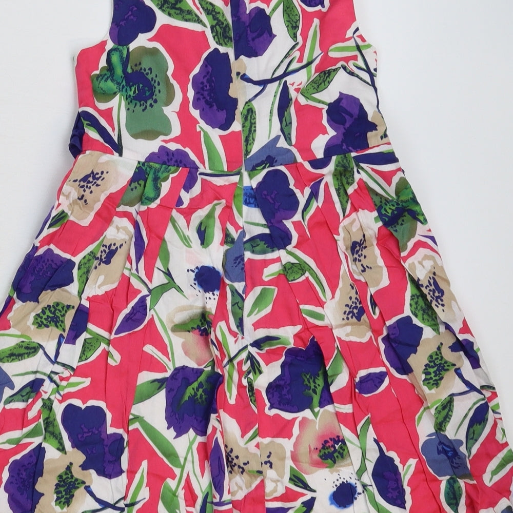 Monsoon Girls Multicoloured Floral  Fit & Flare  Size 5-6 Years
