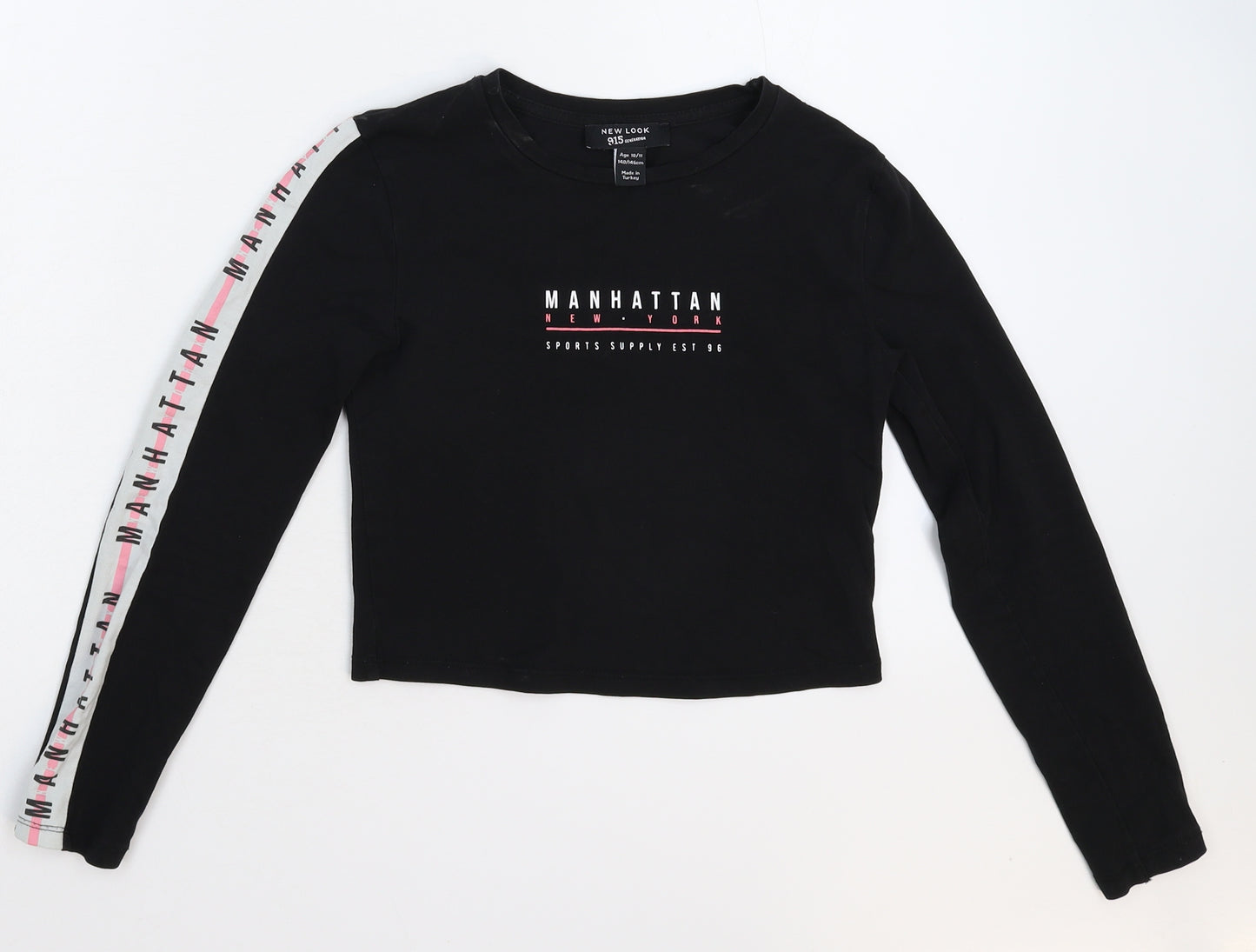New Look Girls Black   Basic T-Shirt Size 10-11 Years