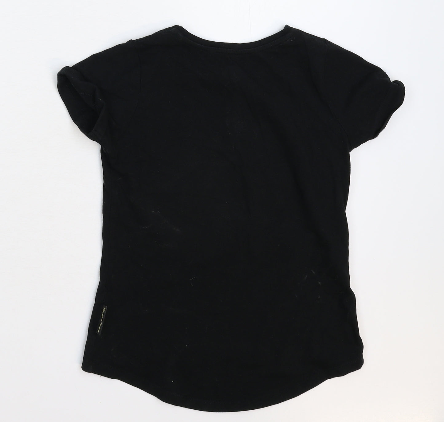 Minnie Girls Black   Basic T-Shirt Size 8 Years
