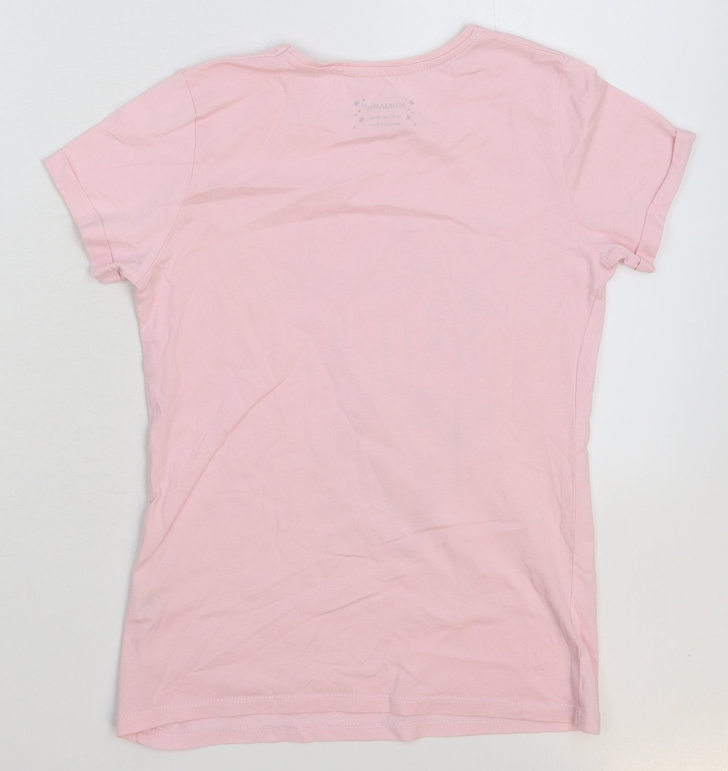 Primark Girls Pink   Basic T-Shirt Size 10-11 Years