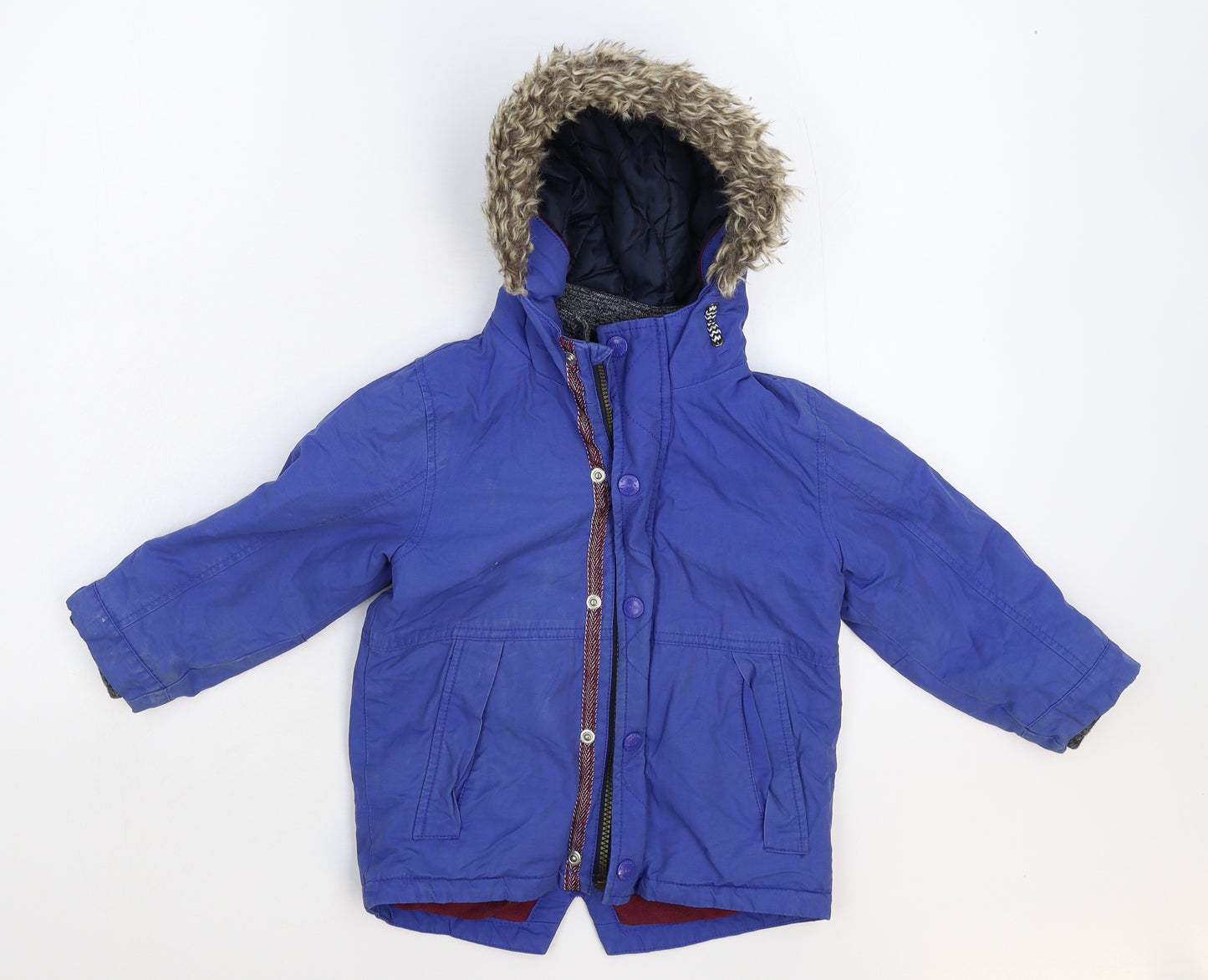 NEXT Boys Blue   Parka Coat Size 2-3 Years