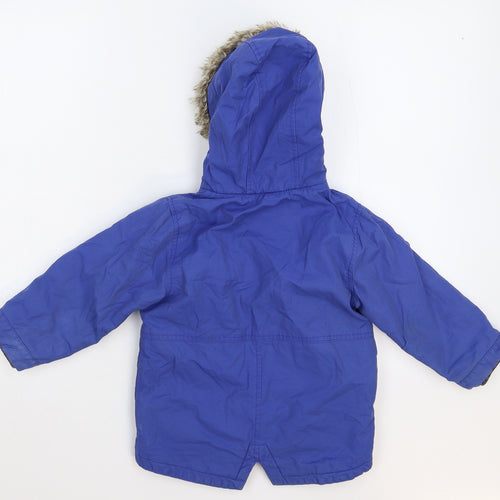 NEXT Boys Blue   Parka Coat Size 2-3 Years