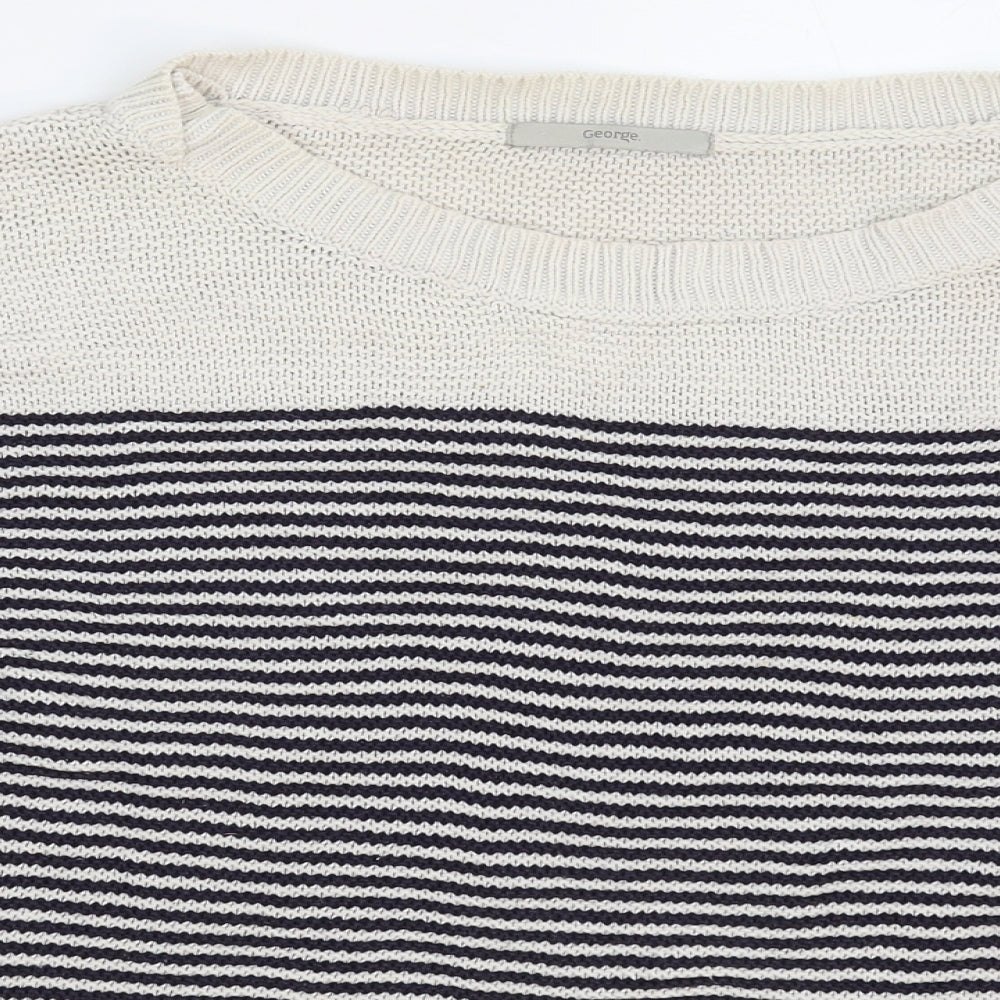 George Womens Multicoloured Striped Knit Pullover Jumper Size 18