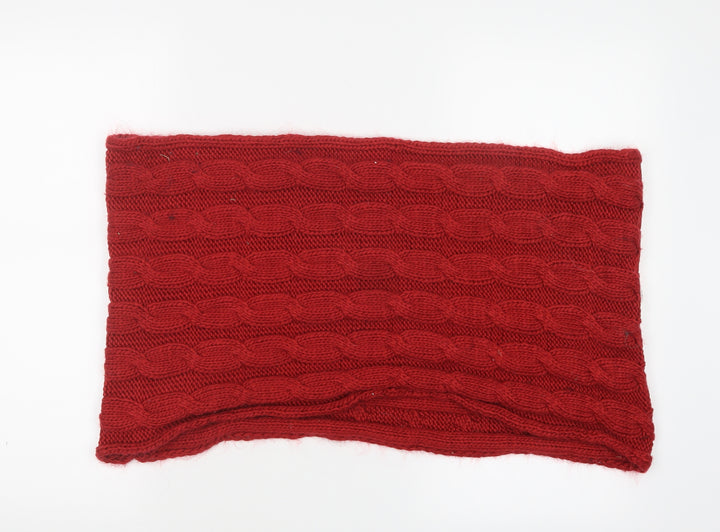 Preworn Womens Red Knit Scarf - Snood