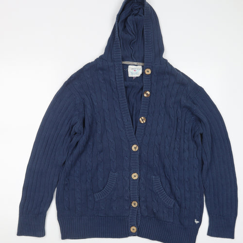 EWM Womens Blue  Knit Cardigan Jumper Size XL