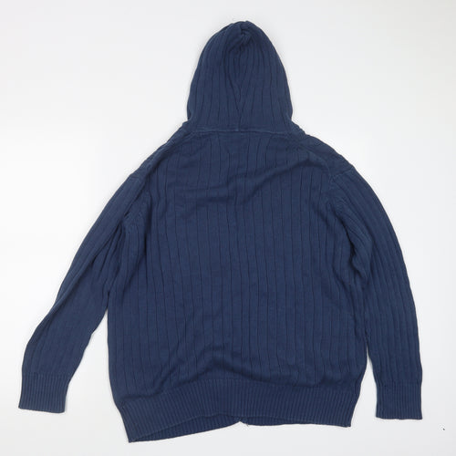 EWM Womens Blue  Knit Cardigan Jumper Size XL