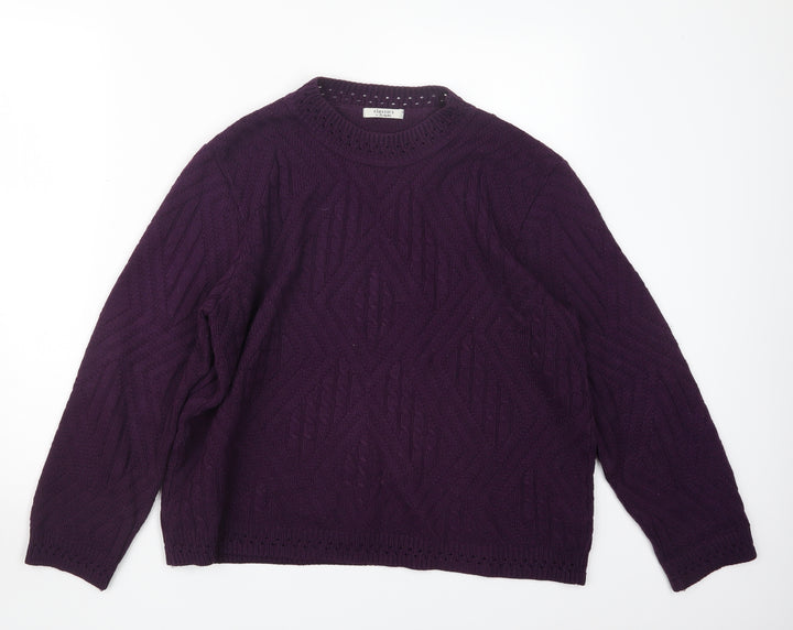 Berkertex Womens Purple  Knit Pullover Jumper Size 14