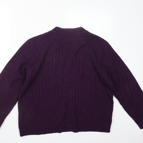 Berkertex Womens Purple  Knit Pullover Jumper Size 14