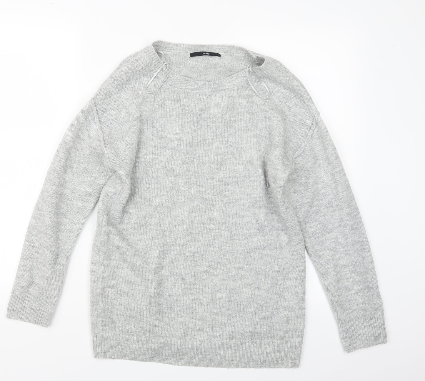 George Womens Grey  Knit Pullover Jumper Size 8