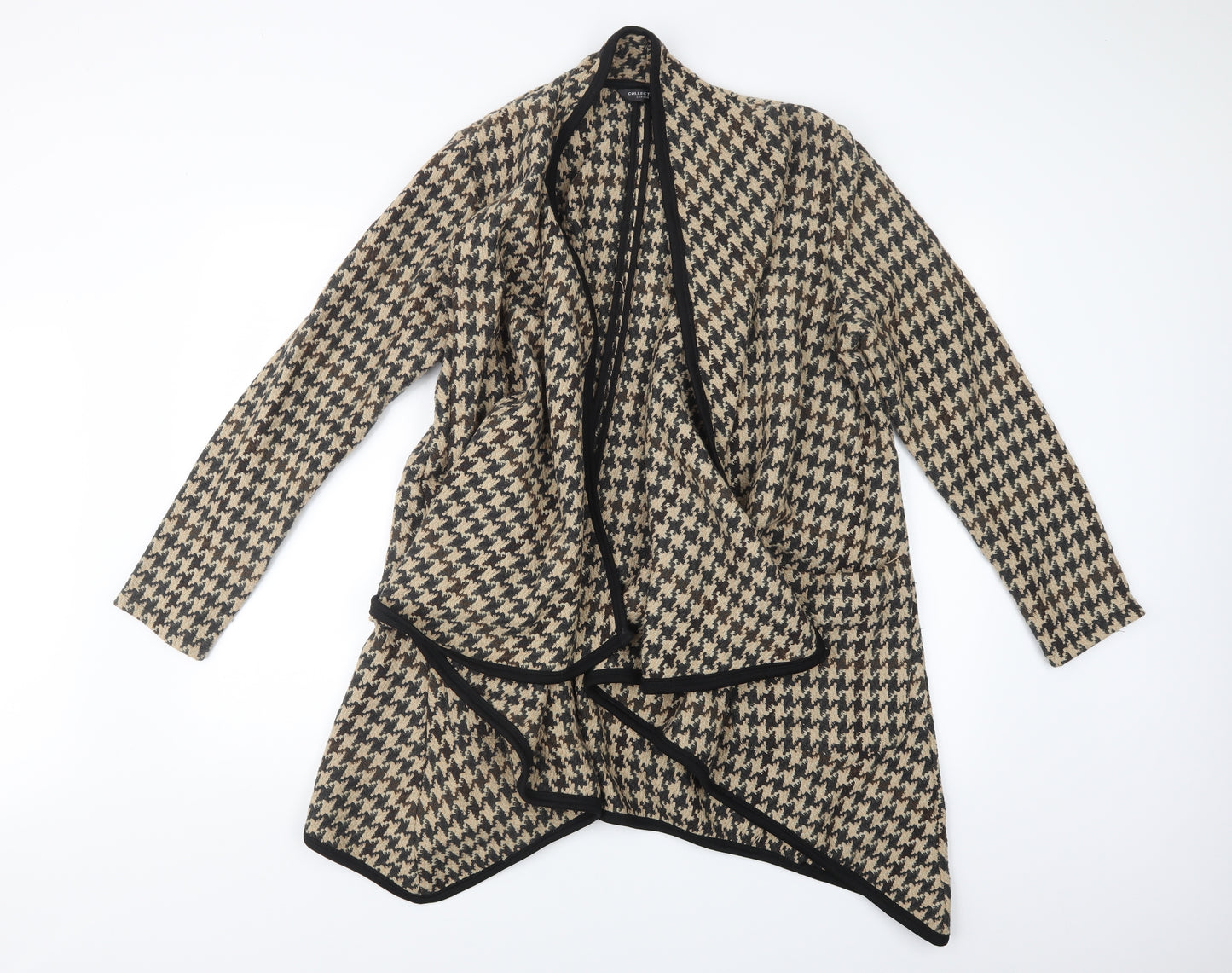 Collection London Womens Black Houndstooth  Jacket  Size 14